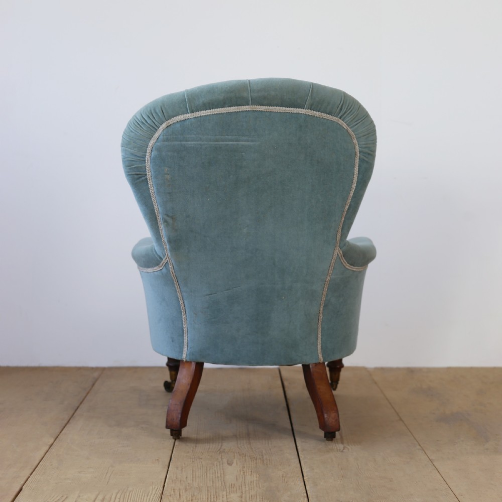 19th Century Button Back Armchair View V