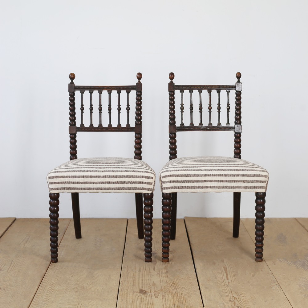 Pair of 19th Century Bobbin Chairs