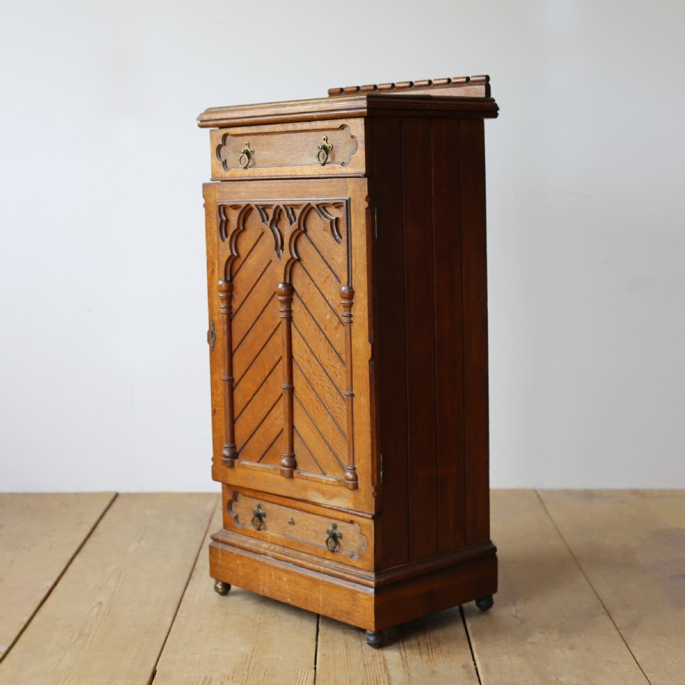 19th Century Gothic Cabinet  View V