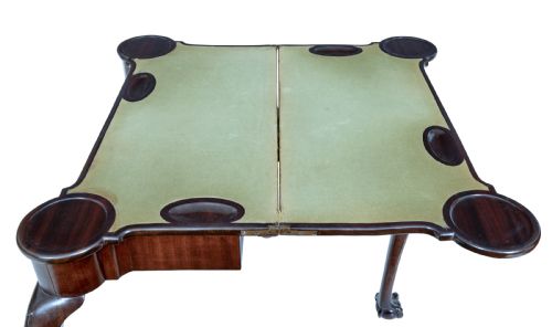 19TH CENTURY CHIPPENDALE REVIVAL MAHOGANY CARD TABLE - ADDITIONAL PHOTO 2