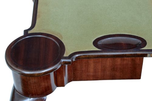 19TH CENTURY CHIPPENDALE REVIVAL MAHOGANY CARD TABLE - ADDITIONAL PHOTO 4
