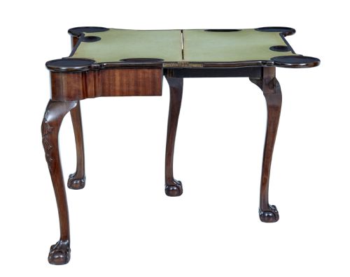 19TH CENTURY CHIPPENDALE REVIVAL MAHOGANY CARD TABLE - ADDITIONAL PHOTO 5