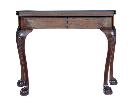 19TH CENTURY CHIPPENDALE REVIVAL MAHOGANY CARD TABLE - ADDITIONAL PHOTO 8