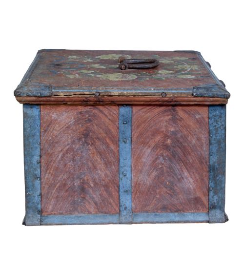MID 19TH CENTURY SWEDISH FOLK ART PAINTED BOX - ADDITIONAL PHOTO 6