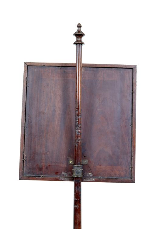 19TH CENTURY WILLIAM IV MAHOGANY POLE SCREEN - ADDITIONAL PHOTO 3