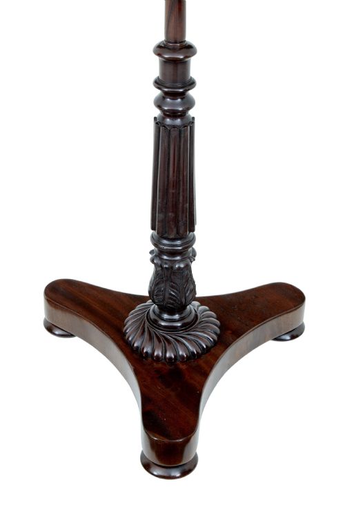 19TH CENTURY WILLIAM IV MAHOGANY POLE SCREEN - ADDITIONAL PHOTO 4