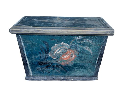 SMALL 19TH CENTURY ORIGINAL PAINTED SARCOPHAGUS BOX - ADDITIONAL PHOTO 2
