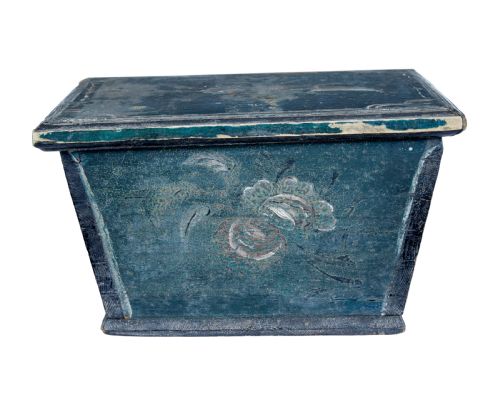 SMALL 19TH CENTURY ORIGINAL PAINTED SARCOPHAGUS BOX - ADDITIONAL PHOTO 4