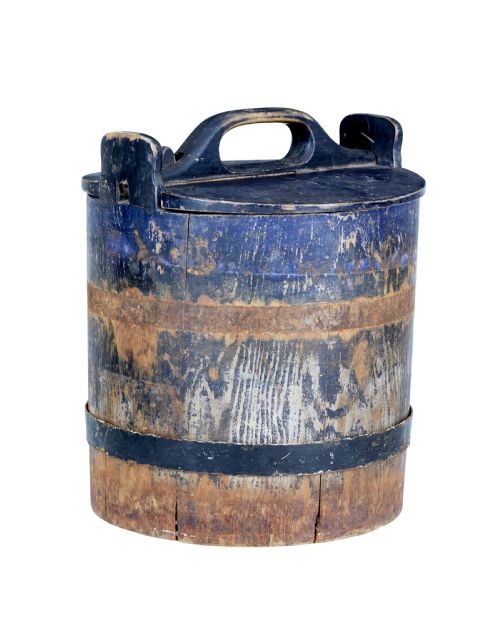 MID 19TH CENTURY RUSTIC SWEDISH PINE STORAGE CONTAINER - ADDITIONAL PHOTO 1