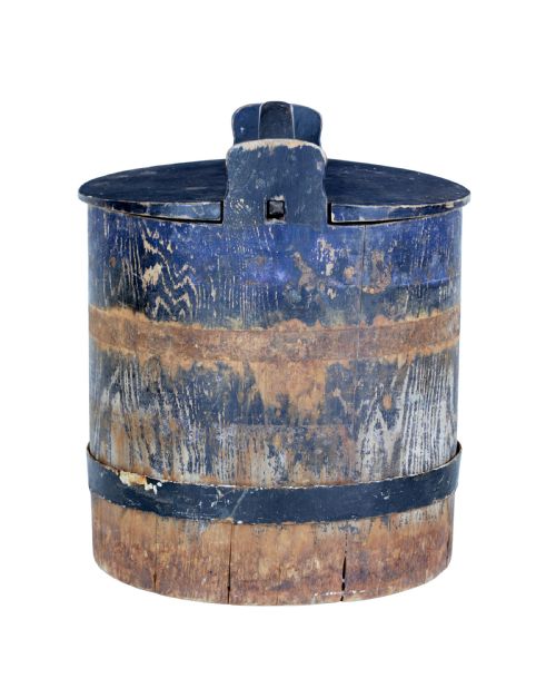 MID 19TH CENTURY RUSTIC SWEDISH PINE STORAGE CONTAINER - ADDITIONAL PHOTO 2