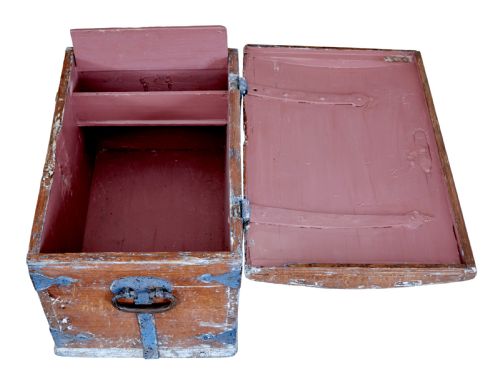 SMALL MID 19TH CENTURY SWEDISH PAINTED PINE STRONG BOX - ADDITIONAL PHOTO 8
