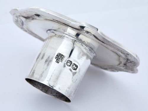 PAIR OF EARLY 20TH CENTURY STERLING SILVER CANDLESTICKS - ADDITIONAL PHOTO 4
