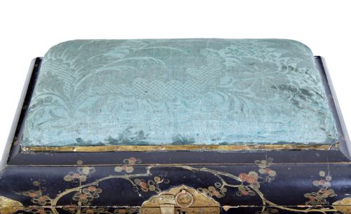 19TH CENTURY BLACK LACQUERED JEWELLERY BOX - ADDITIONAL PHOTO 5