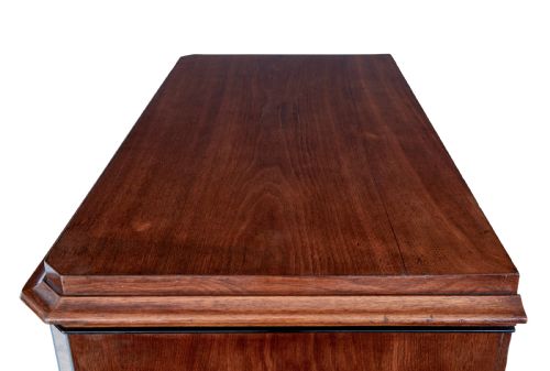 19TH CENTURY BURR WALNUT TALL CHEST OF DRAWERS - ADDITIONAL PHOTO 6
