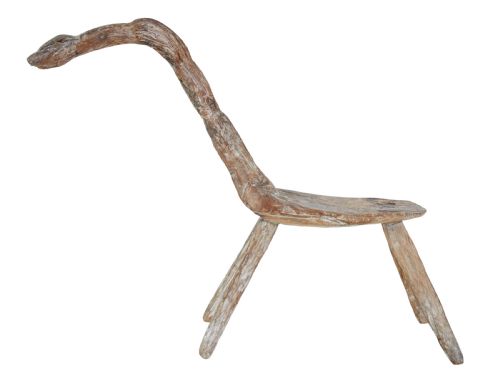 19TH CENTURY NATURAL FORM OAK CHILDS STOOL - ADDITIONAL PHOTO 3
