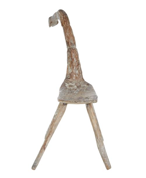 19TH CENTURY NATURAL FORM OAK CHILDS STOOL - ADDITIONAL PHOTO 4