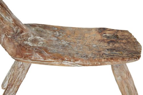 19TH CENTURY NATURAL FORM OAK CHILDS STOOL - ADDITIONAL PHOTO 5