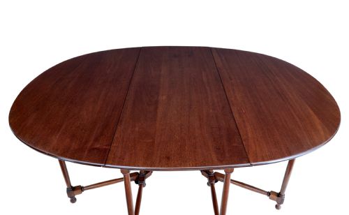 LARGE EARLY 20TH CENTURY MAHOGANY GATELEG TABLE - ADDITIONAL PHOTO 5