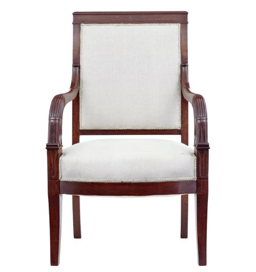 7 PIECE 19TH CENTURY FRENCH EMPIRE MAHOGANY SALON SUITE - ADDITIONAL PHOTO 7