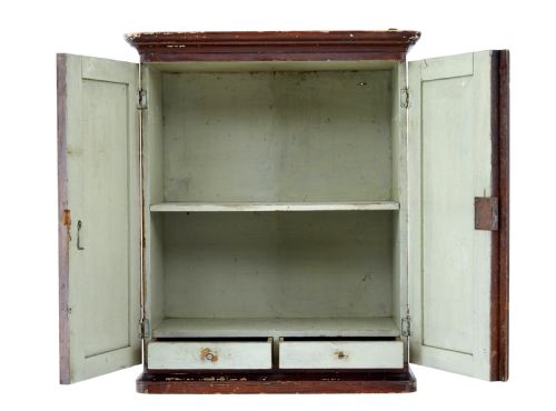 19TH CENTURY SCANDINAVIAN PAINTED WALL CABINET - ADDITIONAL PHOTO 2