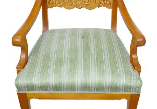 PAIR OF EARLY 20TH SWEDISH CARVED BIRCH ARMCHAIRS - ADDITIONAL PHOTO 5