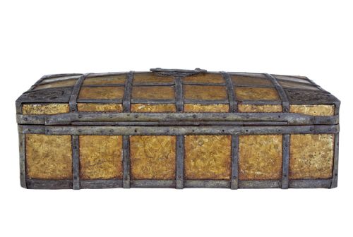 LATE 18TH CENTURY SCANDINAVIAN METAL BOUND BOX - ADDITIONAL PHOTO 3