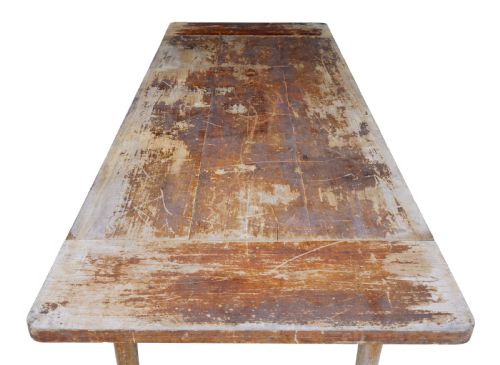 19TH CENTURY BURMESE PAINTED TEAK VILLAGE TABLE - ADDITIONAL PHOTO 5