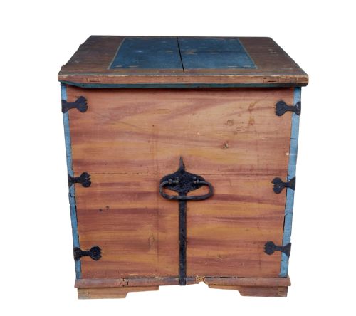MID 19TH CENTURY TRADITIONAL SWEDISH PAINTED COFFER - ADDITIONAL PHOTO 4