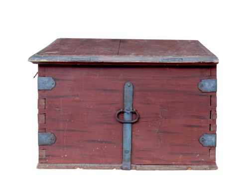EARLY 19TH CENTURY PAINTED PINE BLANKET BOX - ADDITIONAL PHOTO 3