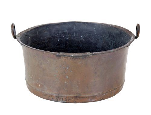 19TH CENTURY LARGE COPPER COOKING VESSEL - ADDITIONAL PHOTO 1