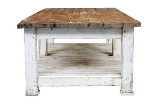 LARGE 19TH CENTURY SOLID PINE WORK TABLE - ADDITIONAL PHOTO 2