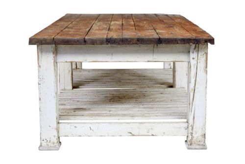 LARGE 19TH CENTURY SOLID PINE WORK TABLE - ADDITIONAL PHOTO 3