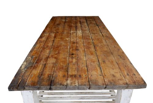 LARGE 19TH CENTURY SOLID PINE WORK TABLE - ADDITIONAL PHOTO 7