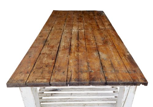 LARGE 19TH CENTURY SOLID PINE WORK TABLE - ADDITIONAL PHOTO 10