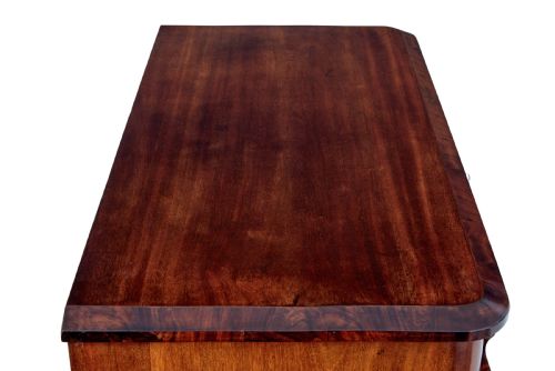 DANISH MID 19TH CENTURY FLAME MAHOGANY CHEST OF DRAWERS - ADDITIONAL PHOTO 5