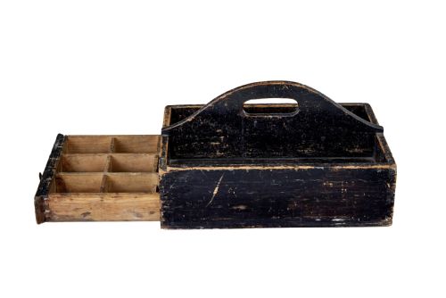 19TH CENTURY SCANDINAVIAN RUSTIC PINE CUTLERY BOX - ADDITIONAL PHOTO 2