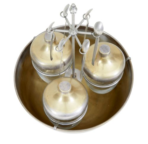 EARLY 20TH CENTURY DECORATIVE SCANDINAVIAN CAVIAR ICE SERVER SET - ADDITIONAL PHOTO 1