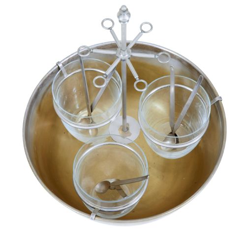EARLY 20TH CENTURY DECORATIVE SCANDINAVIAN CAVIAR ICE SERVER SET - ADDITIONAL PHOTO 2