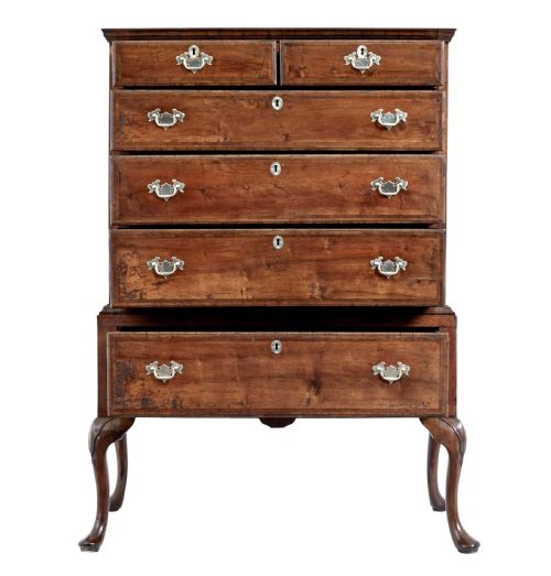 LATE 17TH CENTURY WILLIAM AND MARY WALNUT CHEST ON STAND - ADDITIONAL PHOTO 2