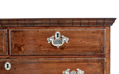 LATE 17TH CENTURY WILLIAM AND MARY WALNUT CHEST ON STAND - ADDITIONAL PHOTO 6