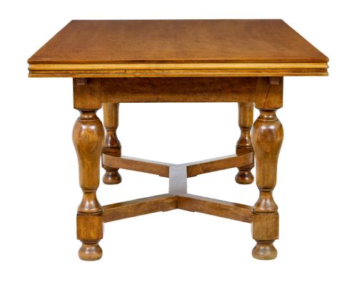 EARLY 20TH CENTURY BIRCH EXTENDING DINING TABLE - ADDITIONAL PHOTO 2