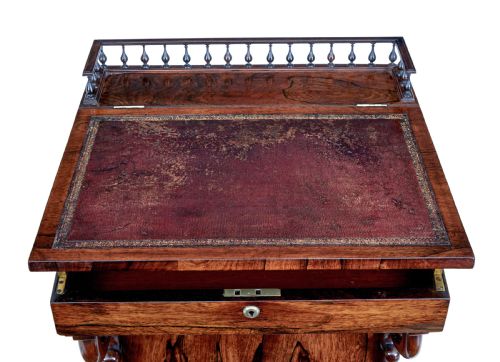 19TH CENTURY REGENCY PALISANDER DAVENPORT DESK - ADDITIONAL PHOTO 3
