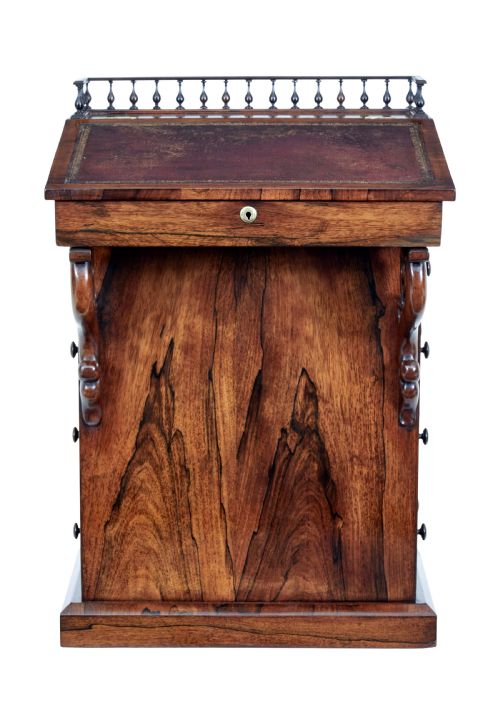 19TH CENTURY REGENCY PALISANDER DAVENPORT DESK - ADDITIONAL PHOTO 5