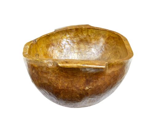 HAND POLISHED LARGE EARLY 20TH CENTURY CARVED BOWL - ADDITIONAL PHOTO 3