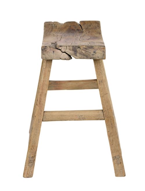 19TH CENTURY RUSTIC CHINESE HARDWOOD STOOL - ADDITIONAL PHOTO 4