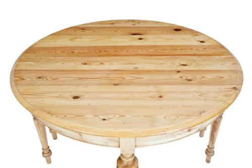 PAIR OF SWEDISH 19TH CENTURY PINE DEMI LUNE OCCASIONAL TABLES - ADDITIONAL PHOTO 3
