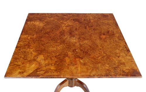 SWEDISH 19TH CENTURY ALDER ROOT TILT TOP SIDE TABLE - ADDITIONAL PHOTO 1