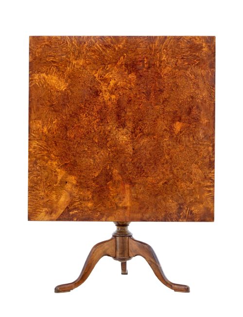 SWEDISH 19TH CENTURY ALDER ROOT TILT TOP SIDE TABLE - ADDITIONAL PHOTO 8