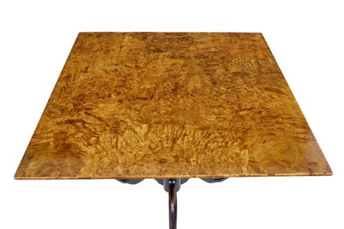 19TH CENTURY SWEDISH ALDER ROOT SQUARE TILT TOP TABLE - ADDITIONAL PHOTO 1