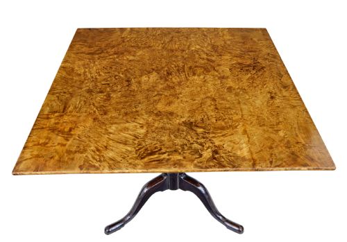 19TH CENTURY SWEDISH ALDER ROOT SQUARE TILT TOP TABLE - ADDITIONAL PHOTO 2